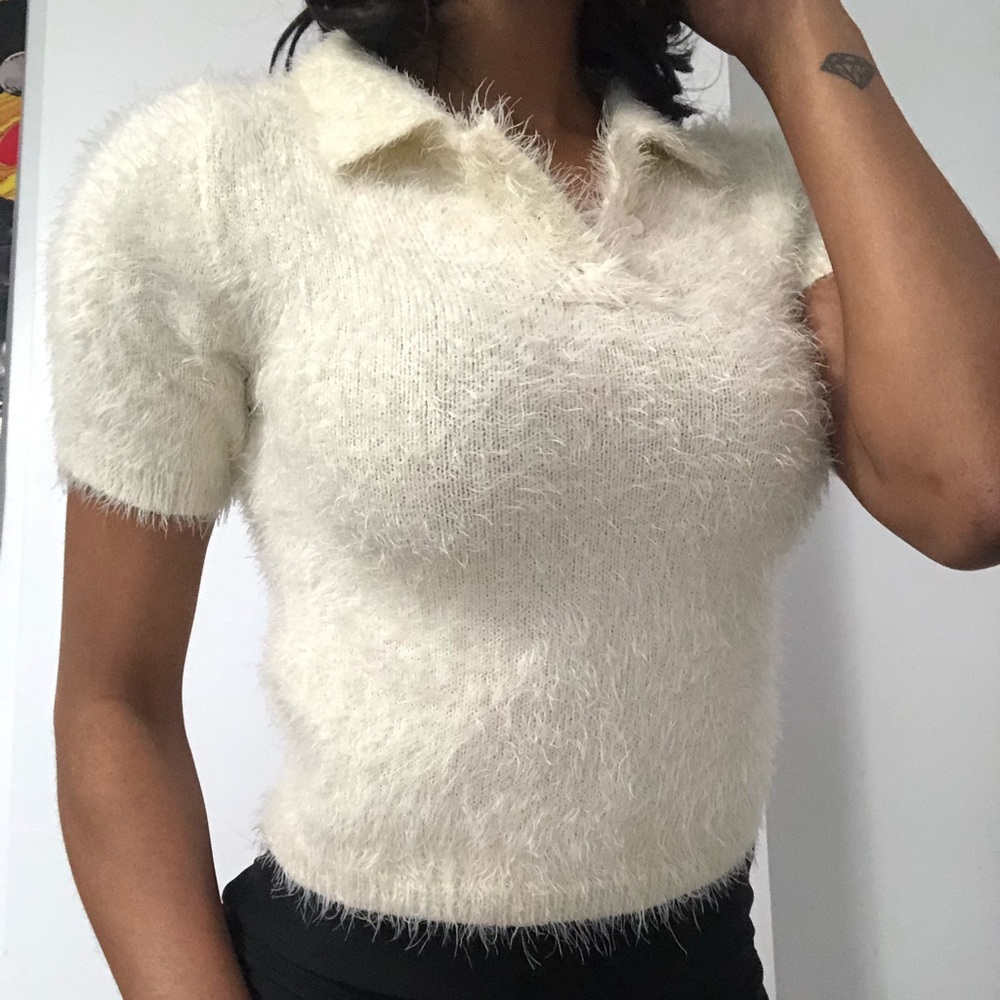 FUZZY CROP TOP